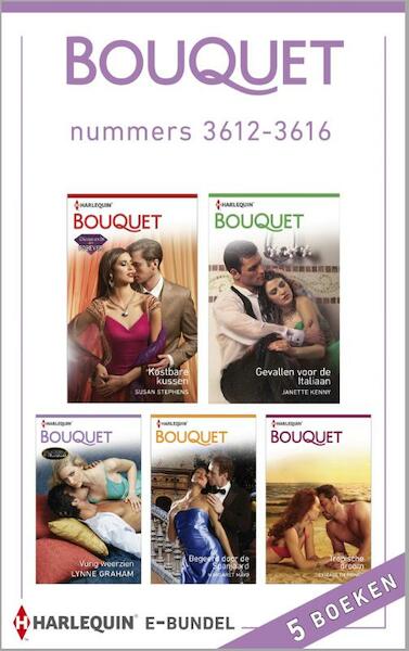 Bouquet e-bundel nummers 3612-3616 - Susan Stephens, Janette Kenny, Lynne Graham, Margaret Mayo, Elizabeth Power (ISBN 9789402511321)