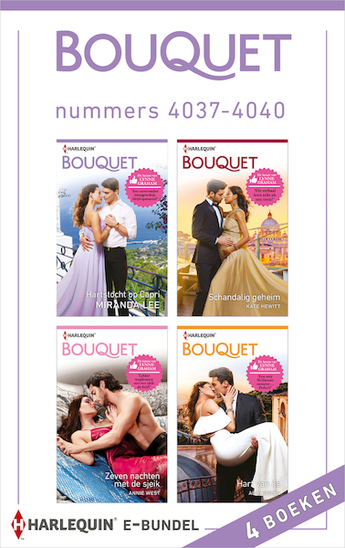 Bouquet e-bundel nummers 4037 - 4040 - Miranda Lee, Kate Hewitt, Annie West, Abby Green (ISBN 9789402539707)