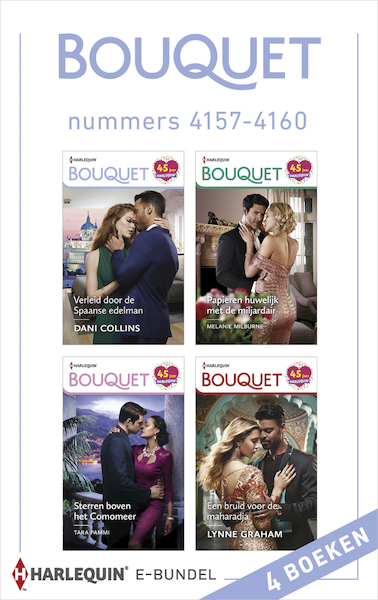 Bouquet e-bundel nummers 4157 - 4160 - Dani Collins, Melanie Milburne, Tara Pammi, Lynne Graham (ISBN 9789402545951)