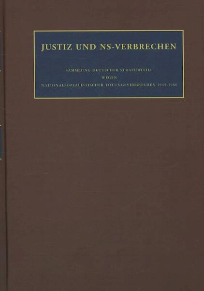 Justiz und NS-Verbrechen Band 13 - (ISBN 9789089644909)